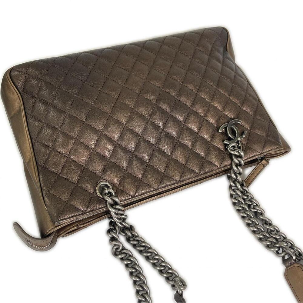 CHANEL Brown Caviar Leather Tote Bag - Picture 5 of 16